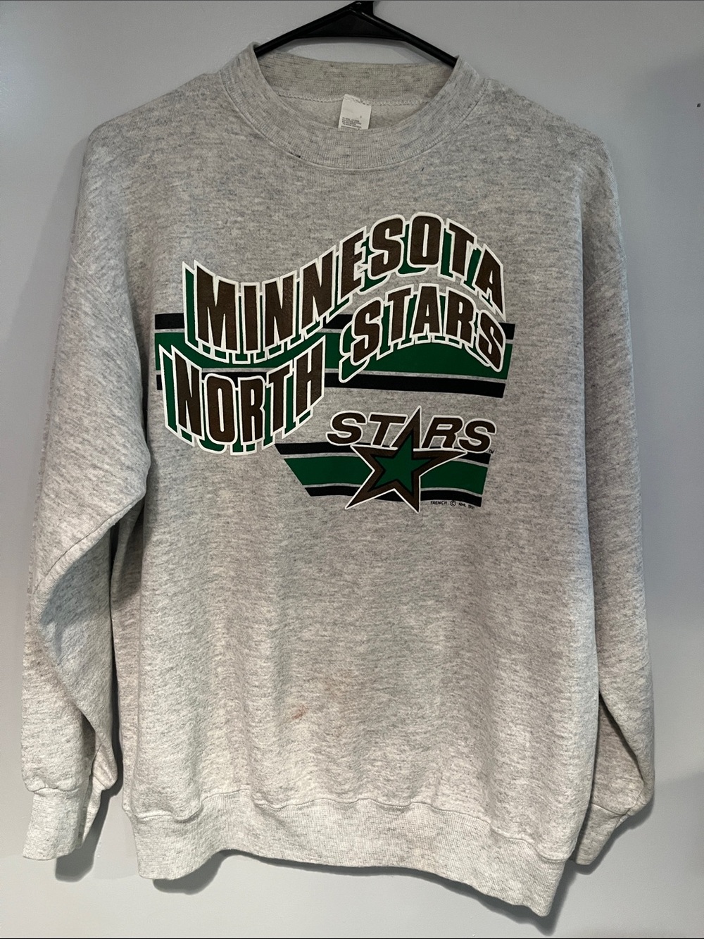 Minnesota North Stars Grey Crewneck Sweatshirt